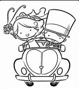 Wedding Coloring Pages Couple Digi Da Colorare Stamps Colouring Disegni Matrimonio Kids Sposi Married Just Weddings Macchina Para Pagine Cute sketch template