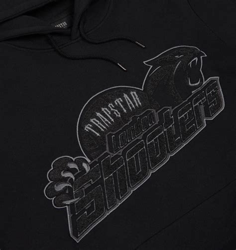 trapstar shooters hooded tracksuit black monochrome edition hype