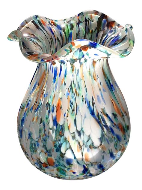 Fratelli Toso Murano Rainbow Color Swirl Italian Art Glass