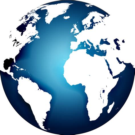globe world map blue earth png