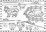 Coloring Farm Pages Printable Popular Christmas sketch template