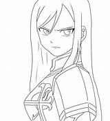 Erza Lineart Tail Fairy Coloring Drawing Anime Pages Deviantart Lucy Fairies Gray Sketchite sketch template