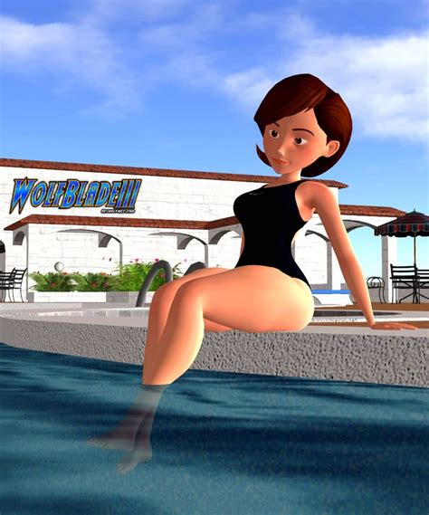 helen parr by the poolside by wolfblade111 on deviantart