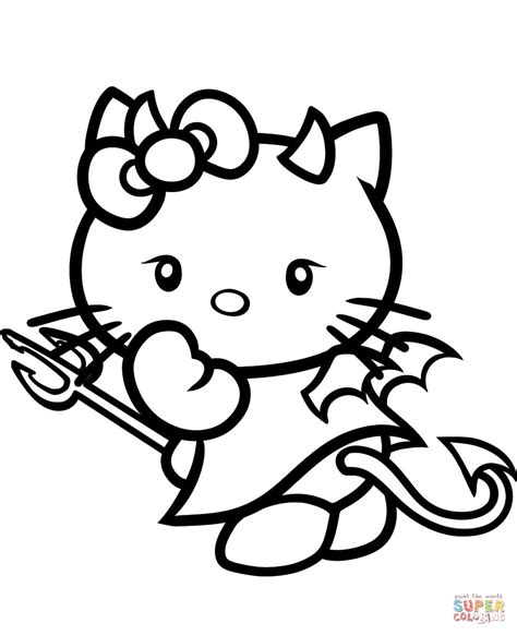 kitty devil coloring pages cartoons coloring pages  images