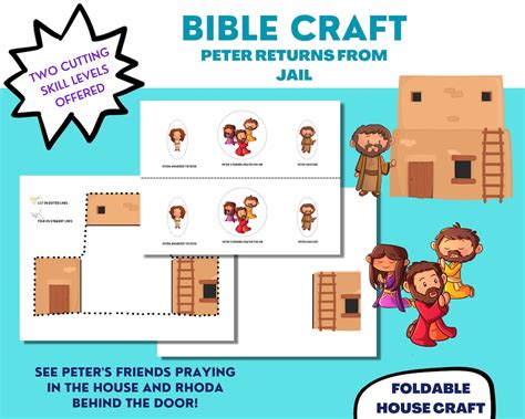 peter returns  jail bible craft rhoda opens  door etsy