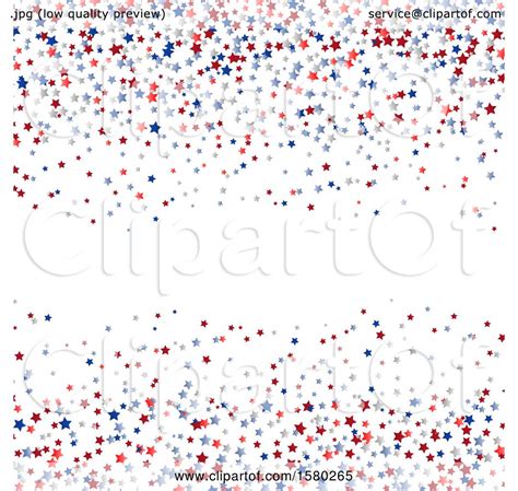 clipart of a red white and blue star confetti independence