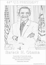 Coloring Obama Barack President 44th Teens Color Kids Sheets sketch template