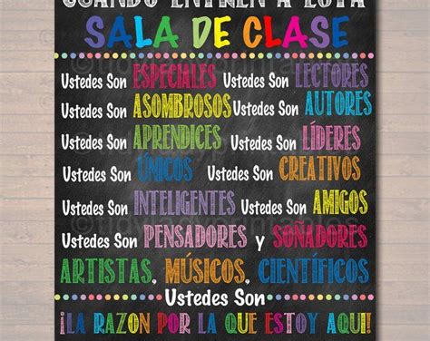 spanish classroom rules printable poster spanish class