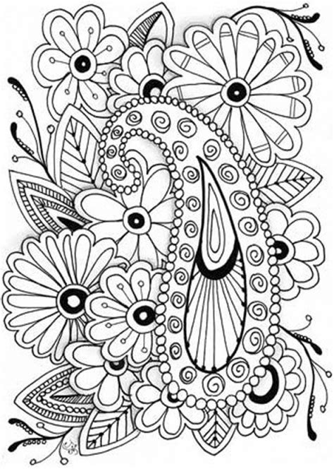 abstract flowers coloring pages  adults cv
