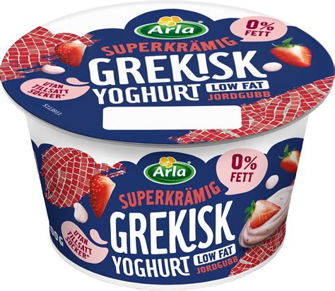 arla grekisk yoghurt jordgubb    arla