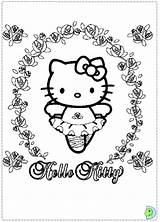 Kitty Hello Coloring Pages Ballerina Dinokids Ballet Close Getcolorings sketch template