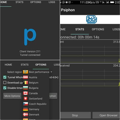 psiphon   android  windows