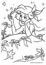 Coloring Pages Mermaid Princess Ariel Printables Printable Kids Disney Little sketch template