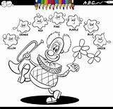 Coloring Clown Book Funny Illustration Basic Colors Dreamstime Illustrations Vectors Royalty sketch template