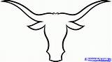 Horns Clipart Bull Drawing Horn Draw Skull Animal Face Long Longhorn Cow Easy Head Clip Cattle Buffalo Skulls Stencil Clipartmag sketch template