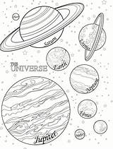 Coloring Pages Planet Printable Kids Print Planets Universe sketch template