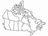 Canada Coloring Map Canadian Pages Ws sketch template