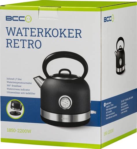bcc waterkoker retro  liter  watt antraciet bol