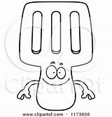 Mascot Spatula Happy Clipart Cartoon Cory Thoman Outlined Coloring Vector 2021 sketch template
