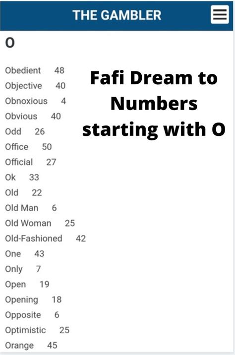 fafi dreams  numbers  dreams starting     dream guide dream book dream