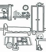 Kids Coloring Bedroom Pages Choose Board Drawing sketch template