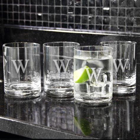 personalized drinking glasses set of 4 old fashioned