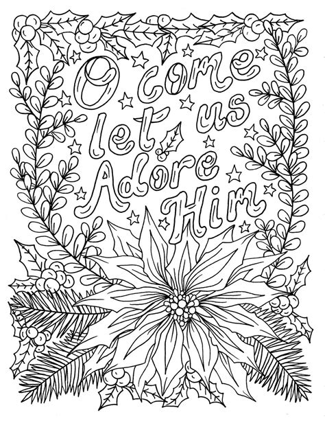 christian christmas coloring page adult coloring books art