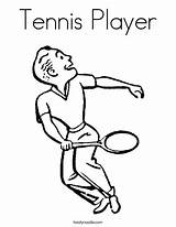 Tennis Player Coloring Favorites Login Add Twistynoodle Noodle sketch template