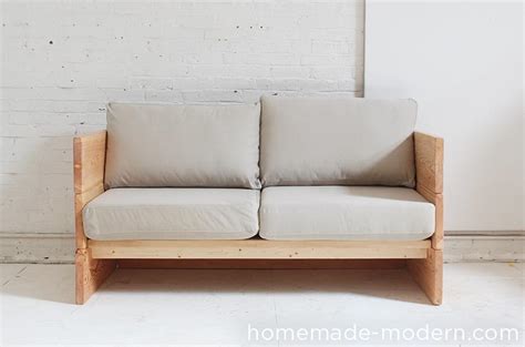ana white diy box sofa featuring homemade modern diy projects