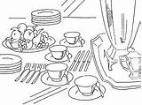 Peralatan Dapur Vajilla Mewarnai Lukisan Minum Gratuitos Desainrumahid Kitchenware Ayo sketch template