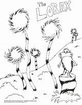 Seuss Lorax Truffula Coloringhome sketch template
