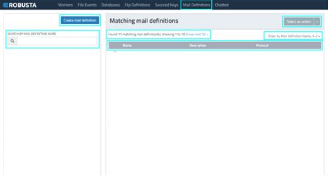 mail definitions robusta cognitive automation documentation