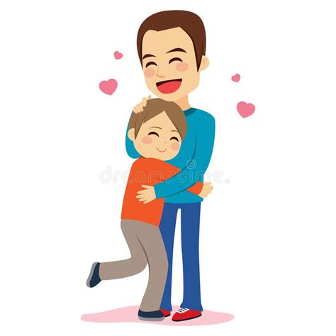 father and son hugging stock illustration illustration of
