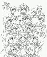 Sailor Moon Coloring Pages Group Senshi Coloriage Stars Mars Kolorowanka Star Party Colouring Books Kolorowanki Chibi Jupiter Saturn Uranus Sailors sketch template