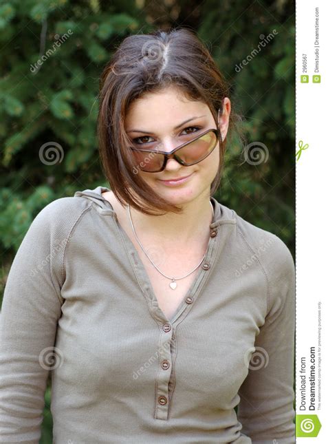 Beautiful Girl With Sunglasses Stock Image Image Of Face Beautiful