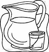 Water Coloring Pages Colouring Glass Jug Kids Clipart Kleurplaten Food Drawing Color Glas Eten Sheets Fountain Pitcher Coloringpage Kan Kleurplaat sketch template