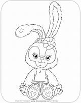 Coloring Stella Lou Duffy Bear Pages Friends Pdf Disneyclips Sitting Down sketch template
