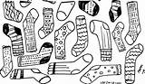 Socks Colouring sketch template