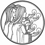 Vergini Parable Dieci Talents Trinity Parabola Foolish Virgins Gleichnis Parables Religiocando Illustrations Gleichnisse Virgens sketch template