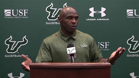 usf football week two stony brook press conference coach charlie