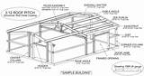 Steel Truss Building Frame Metal Buildings Components Trusses Sketch Simpson Layout Manufactured Wooden sketch template