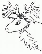 Reindeer Coloring Pages Head Popular Printable Library Clipart Rudolph sketch template