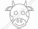 Cow Mask Template Color Printable Advertisement sketch template