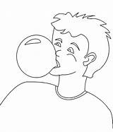 Gum Coloring Pages Chewing Book Crayons Bubble Where Template sketch template