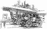 Stagecoach Prairie Schooner Coach Clipart Old Stage Pages West Etc Coloring Template Sketch Usf Edu Tiff Resolution sketch template