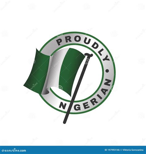 proudly nigerian vector icon  logo badge support products