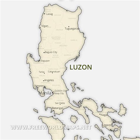 Philippine Map Luzon Provinces