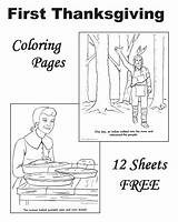 Thanksgiving First Coloring Pages Story Printable Kids History Book Choose Board sketch template