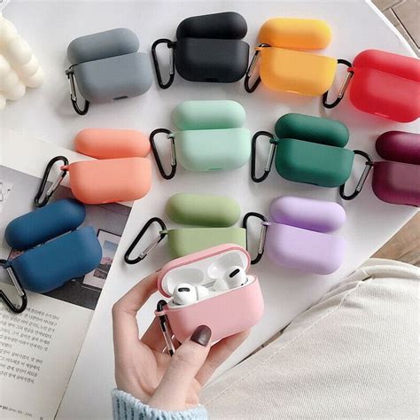 apple airpods pro silicone tpu shockproof soft case cover earphone protector