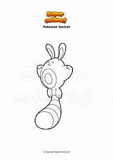 Pokemon Sentret Ausmalbild Colorare Disegno Supercolored sketch template